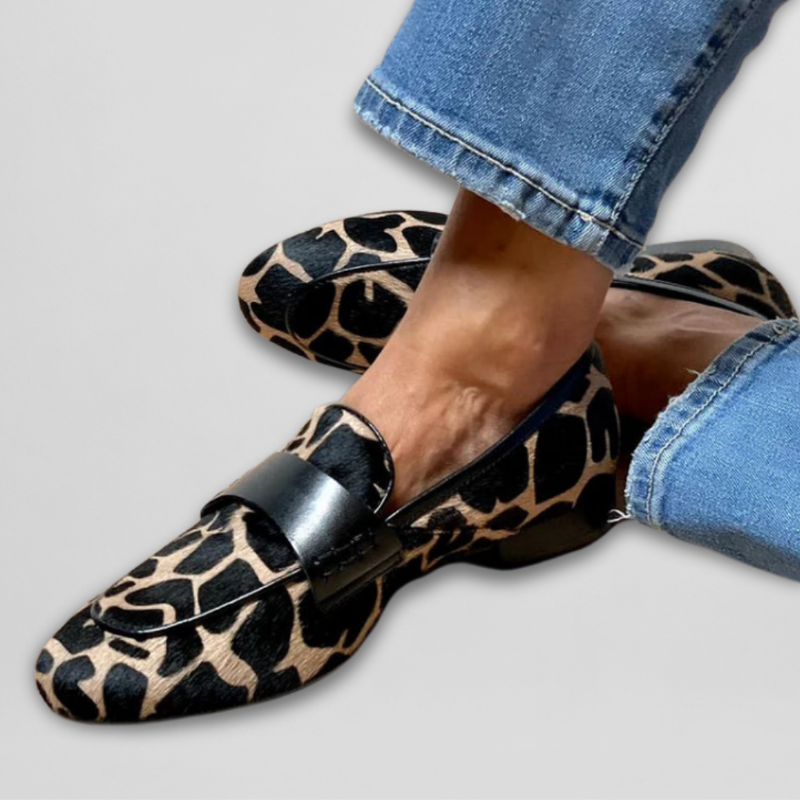 Emmie™ | Loafer med dyremønster