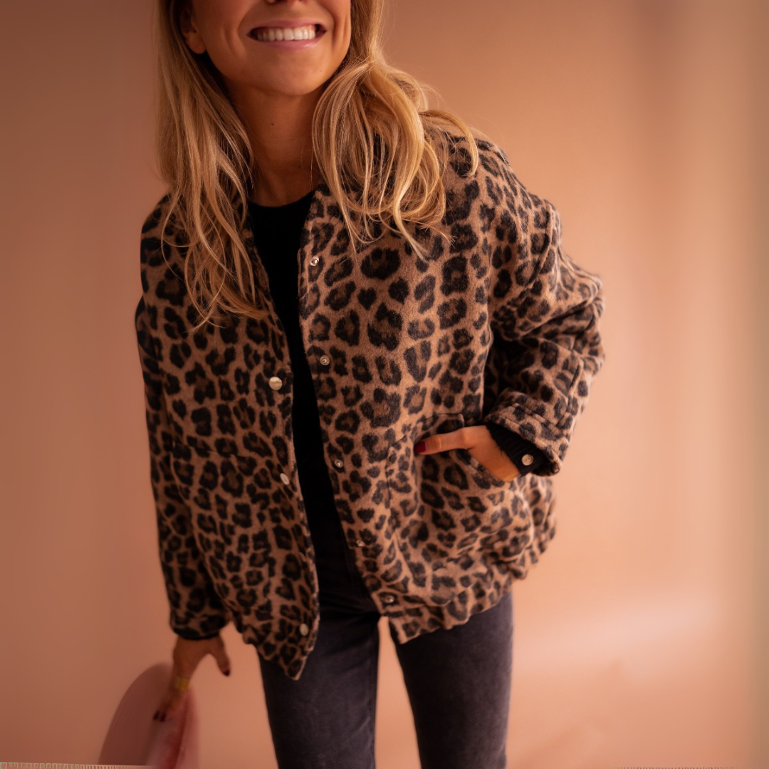 Cleo™ | Leopard Bomberjakke