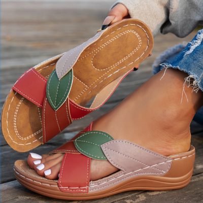Malou™ | Slip-in-sandaler med bladmønster for kvinner
