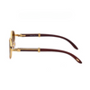Lund™ | Vintage ovale solbriller med trestrukturert acetatramme