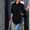 Enja™ | Stilig bluse med chic splittdetalj og luftig bomullsblanding