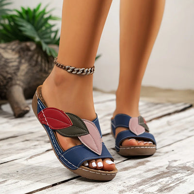 Malou™ | Slip-in-sandaler med bladmønster for kvinner