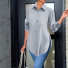 Enja™ | Stilig bluse med chic splittdetalj og luftig bomullsblanding