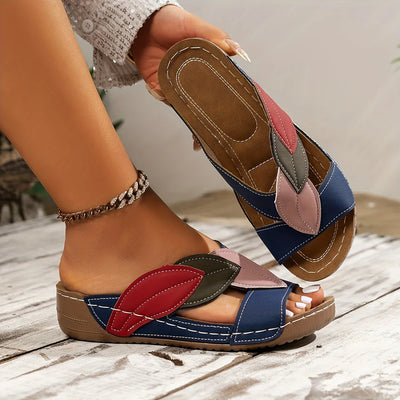 Malou™ | Slip-in-sandaler med bladmønster for kvinner