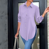 Enja™ | Stilig bluse med chic splittdetalj og luftig bomullsblanding