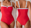 Daniella™ | Badedrakt for kvinner med dyp V-hals og push-up