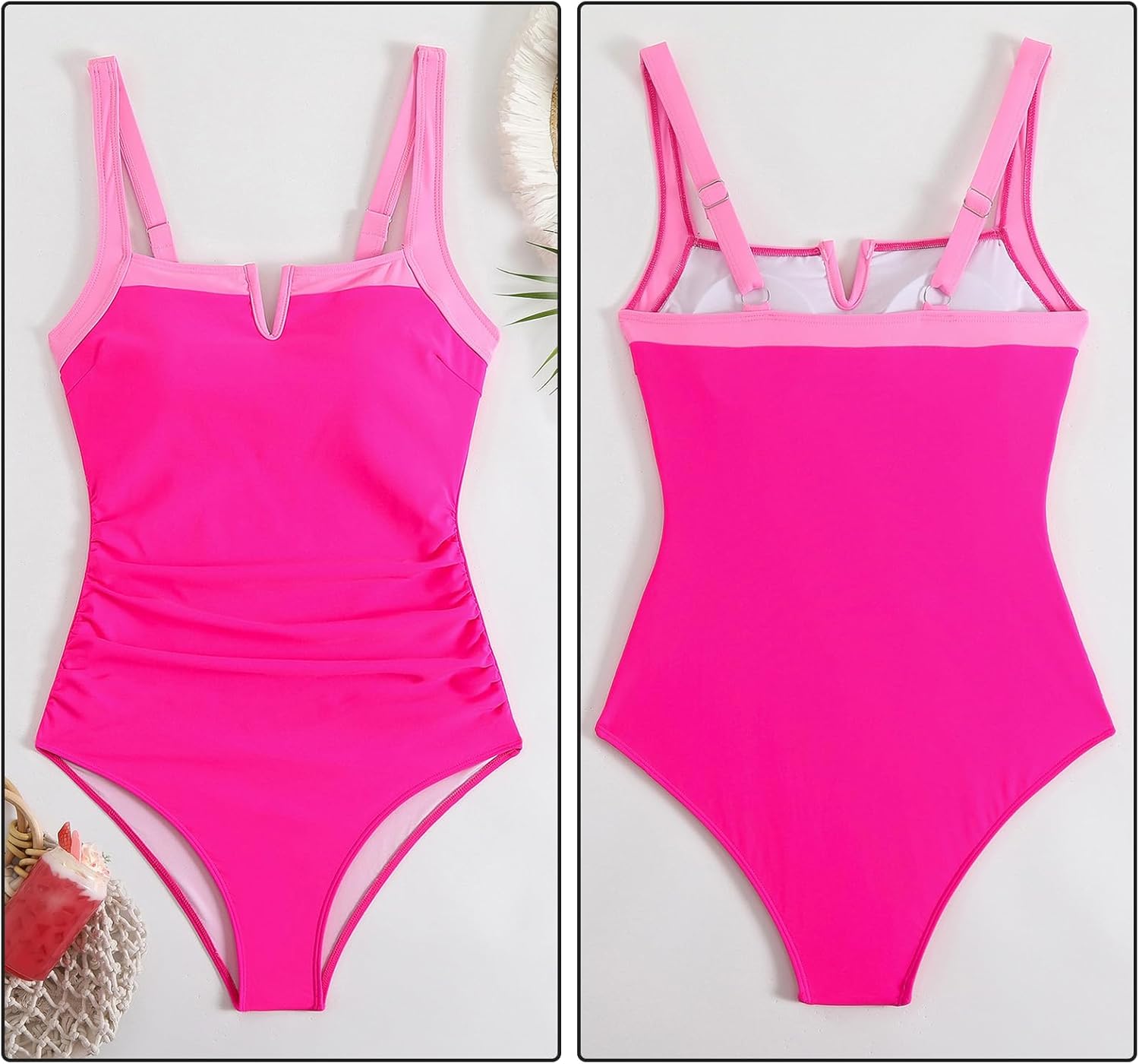 Daniella™ | Badedrakt for kvinner med dyp V-hals og push-up
