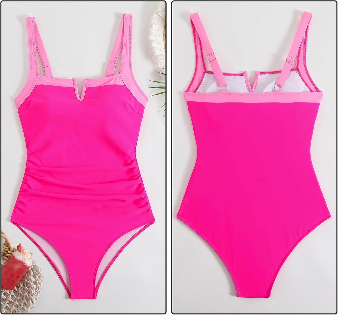 Daniella™ | Badedrakt for kvinner med dyp V-hals og push-up