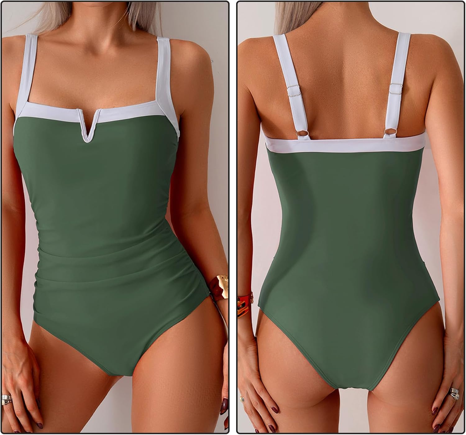 Daniella™ | Badedrakt for kvinner med dyp V-hals og push-up