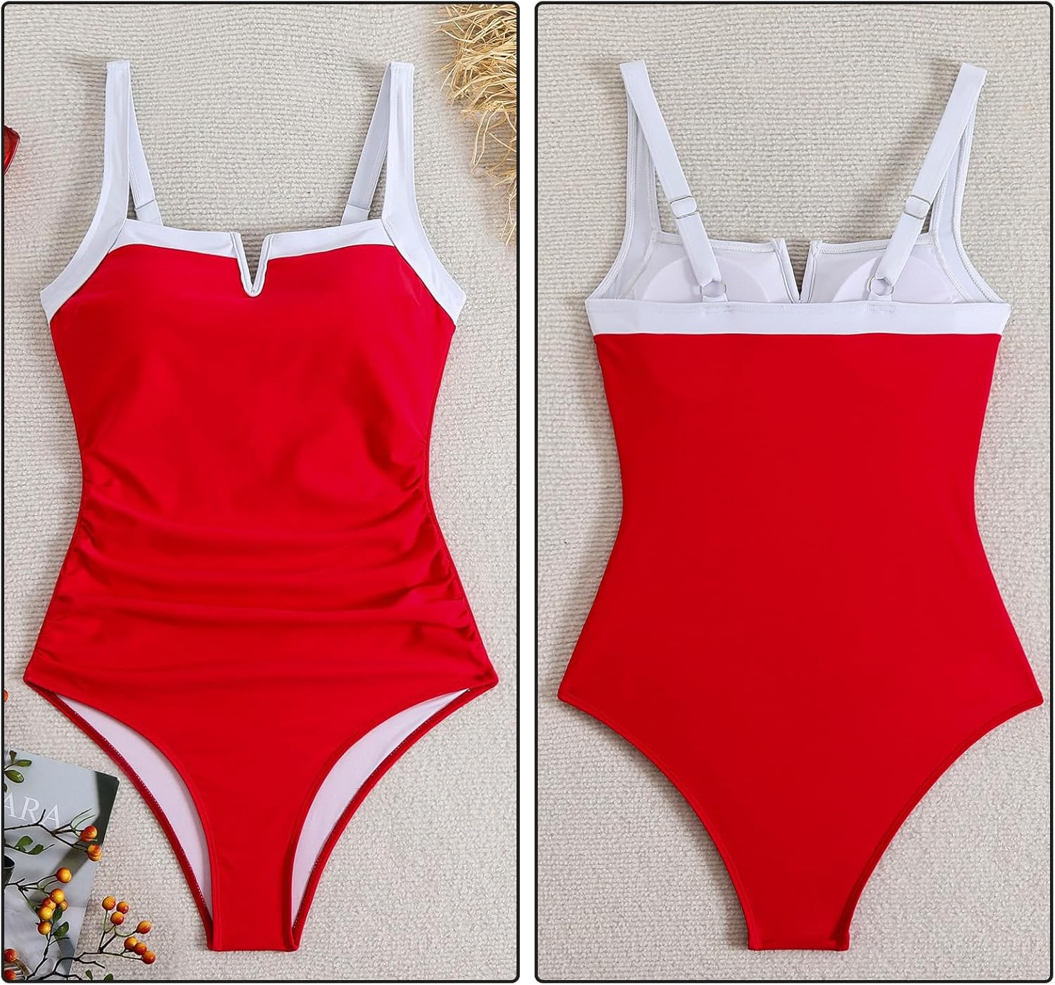 Daniella™ | Badedrakt for kvinner med dyp V-hals og push-up