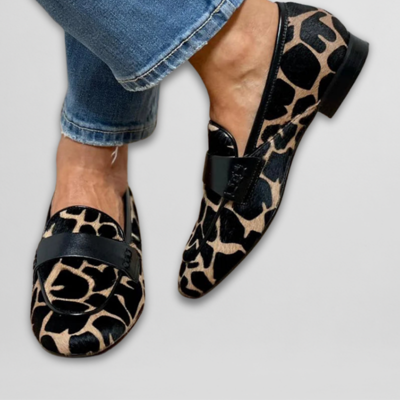 Emmie™ | Loafer med dyremønster