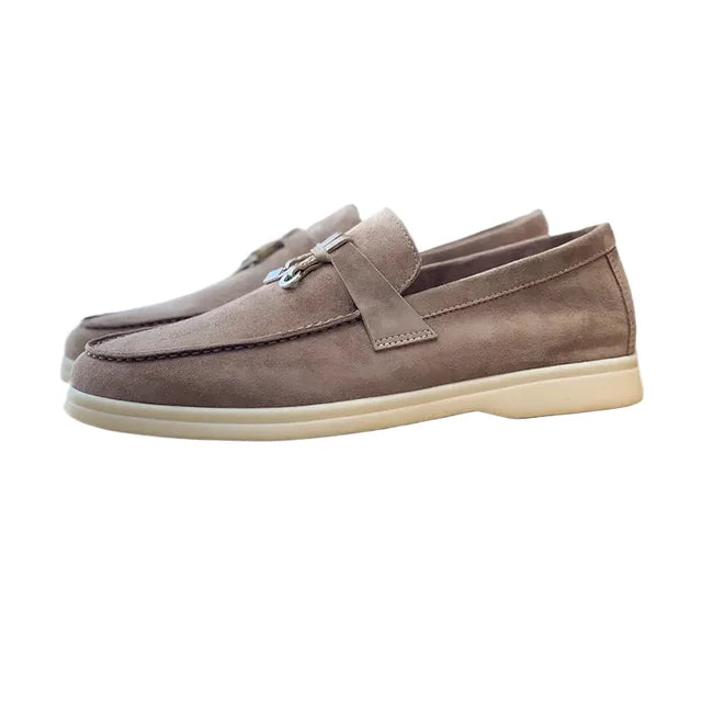 Elisabeth™ | Loafers i semsket skinn