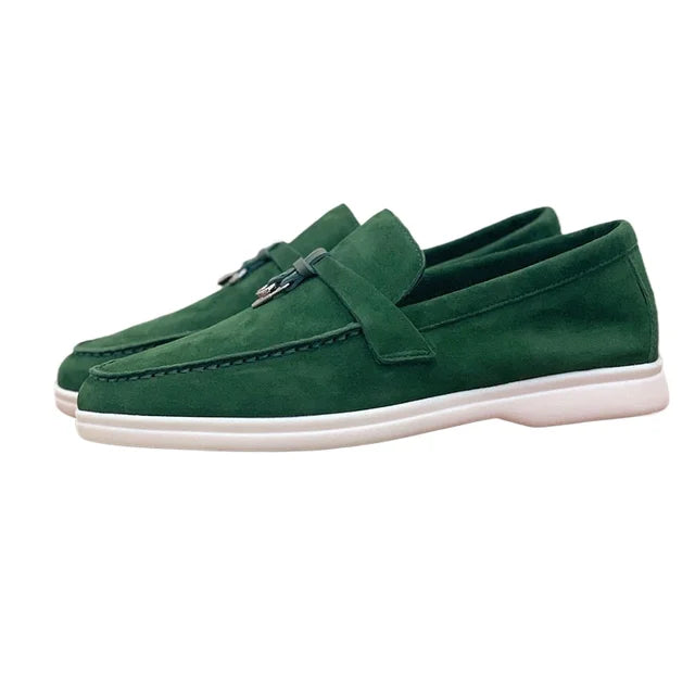 Elisabeth™ | Loafers i semsket skinn