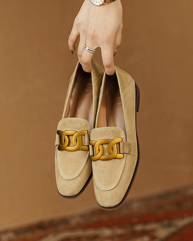 Desirée™ | Loafers semsket skinn