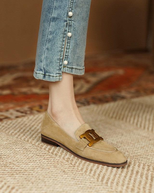 Desirée™ | Loafers semsket skinn
