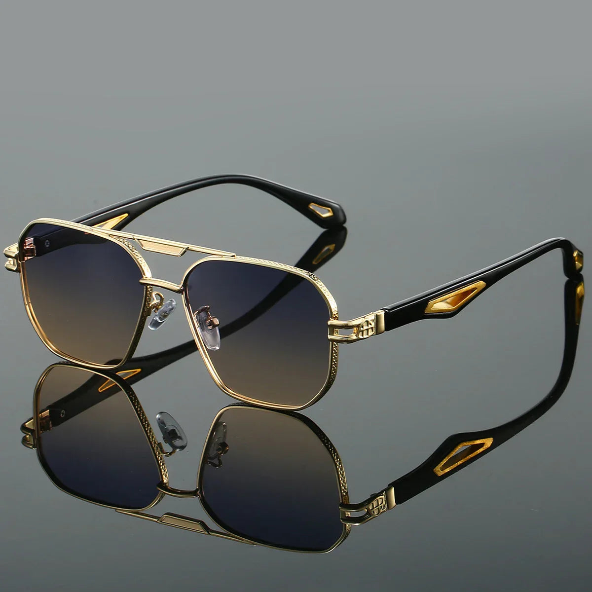 Leiv™ | Drapæ Aviator‑solbriller med intrikat rammekonstruksjon