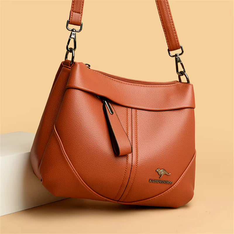 Audrey™ | Messenger i mykt skinn