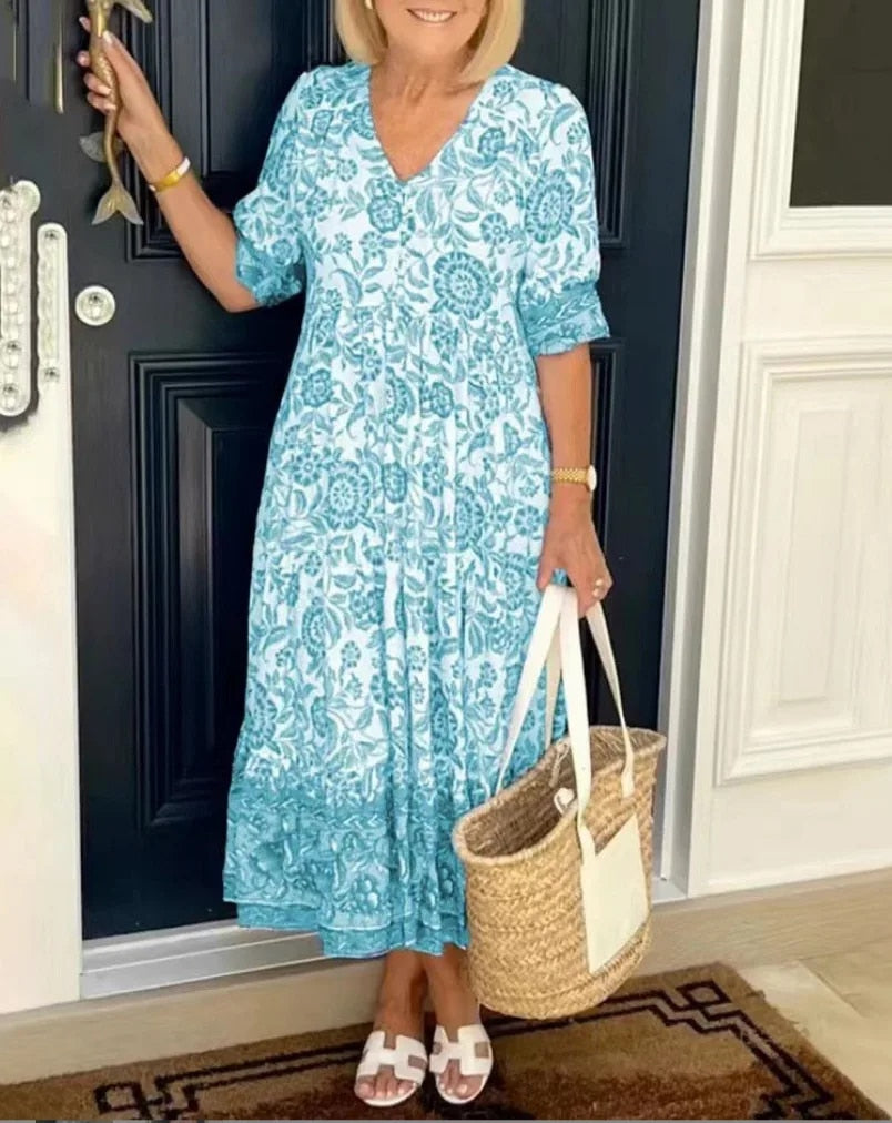 Emely™ | Elegant blomstret kjole