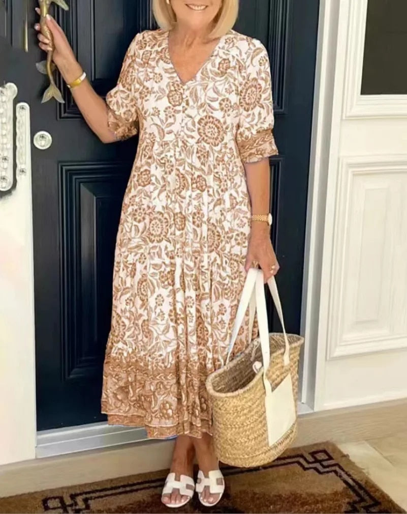 Emely™ | Elegant blomstret kjole