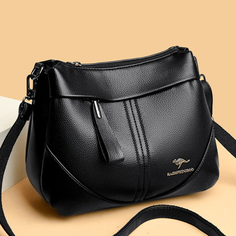Audrey™ | Messenger i mykt skinn