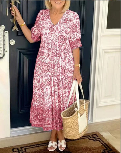 Emely™ | Elegant blomstret kjole