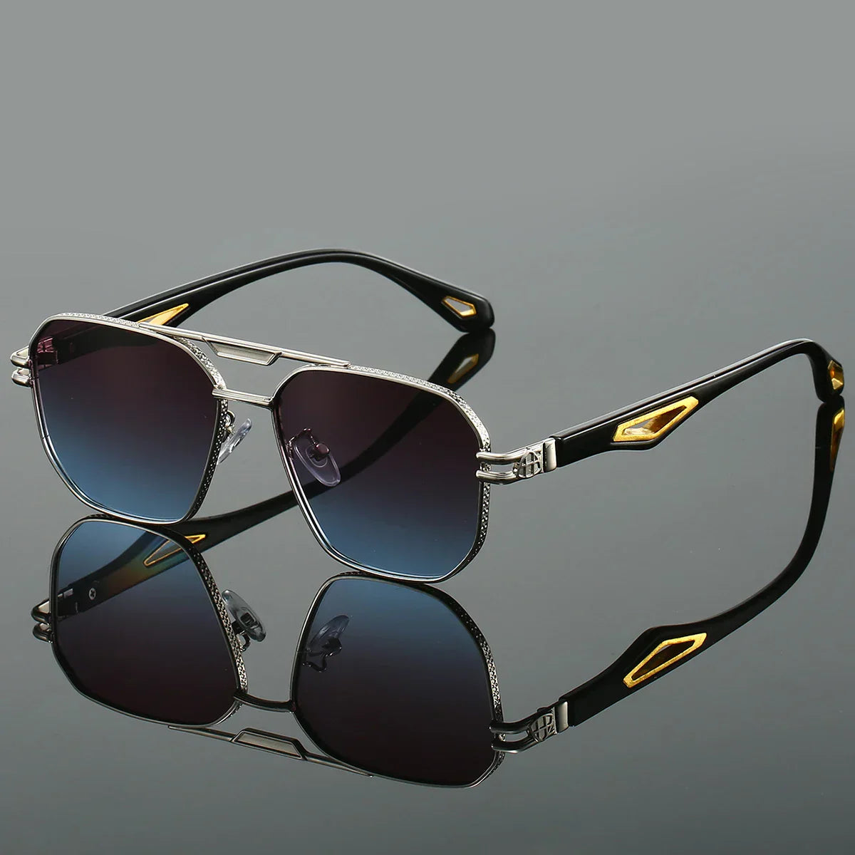 Leiv™ | Drapæ Aviator‑solbriller med intrikat rammekonstruksjon