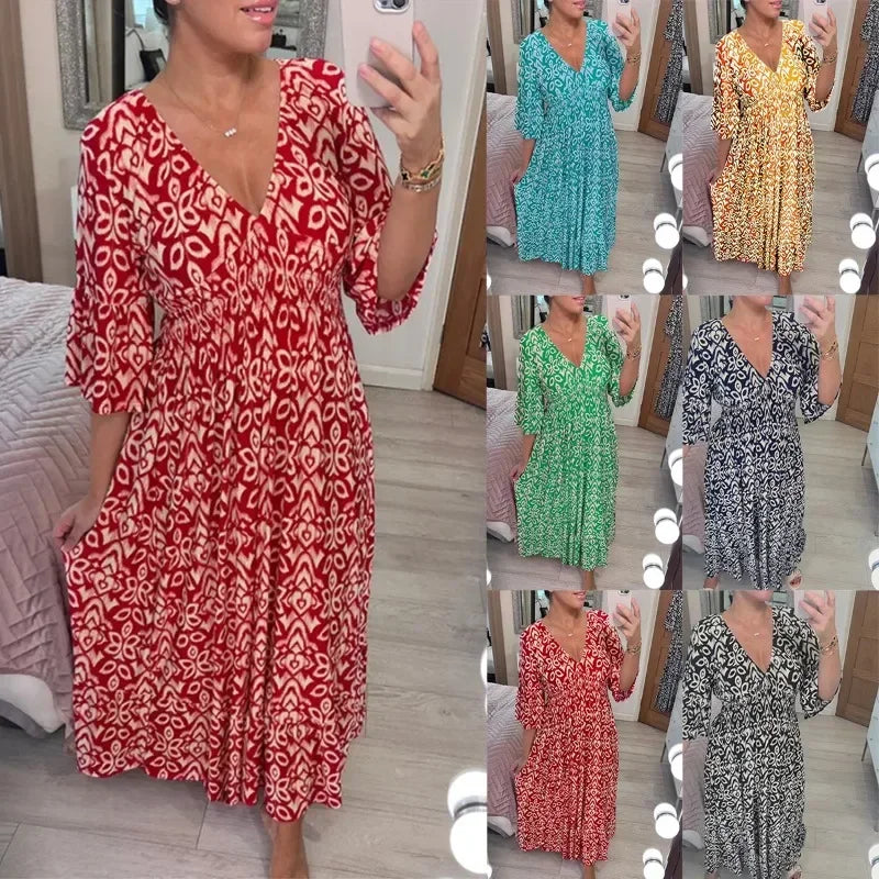 Ellen™ | Kjole med Smukt Mønster