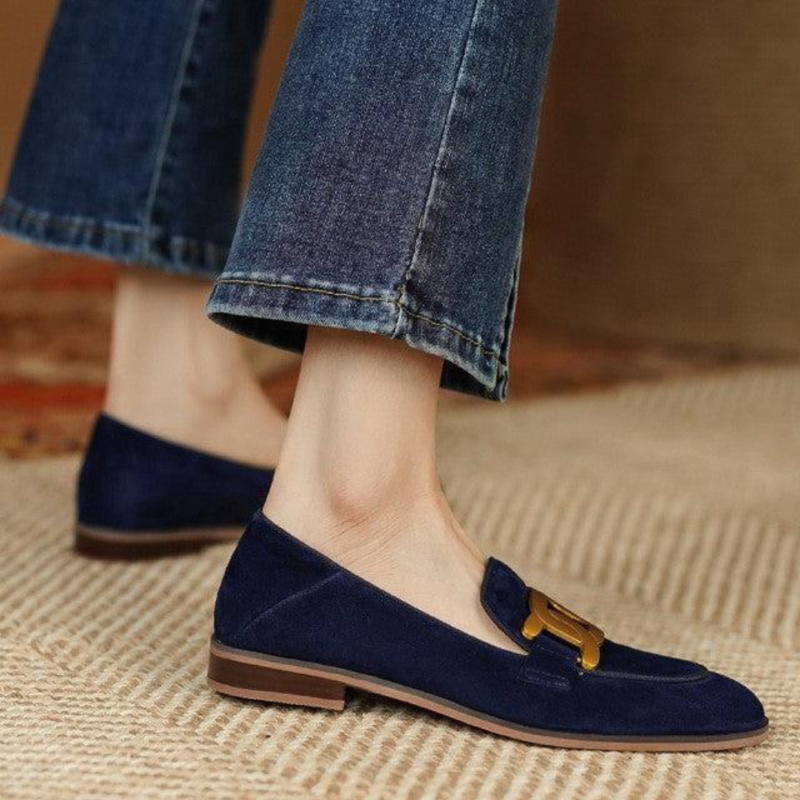 Desirée™ | Loafers semsket skinn